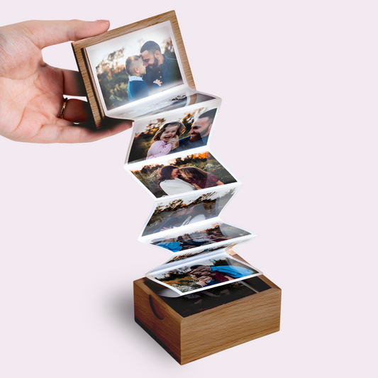 PAIRSONA Personalized Pull Out Photo Box - Personalized Couple Photo Album