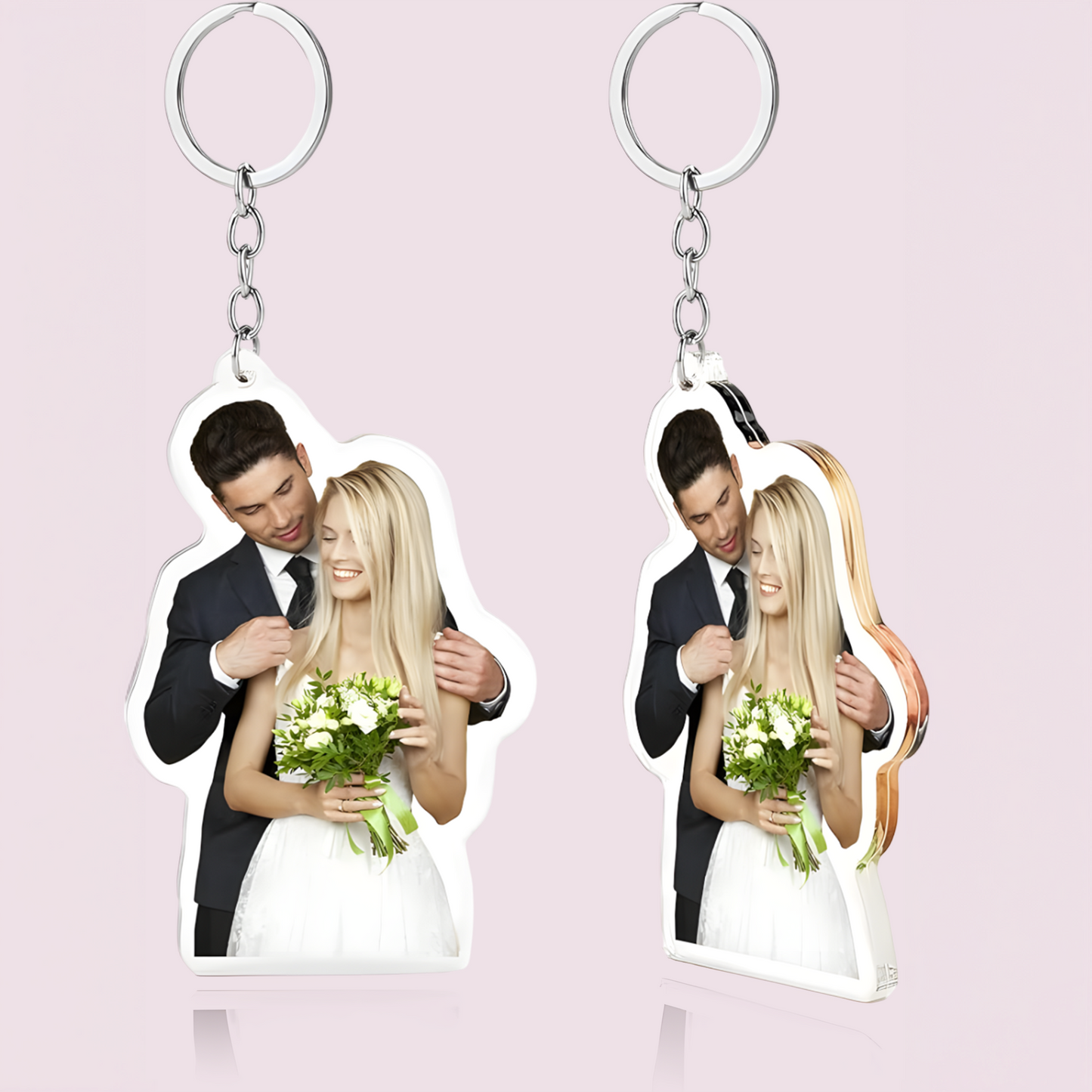 Pairsona Personalized Photo Keychain - Custom Gift for Loved Ones