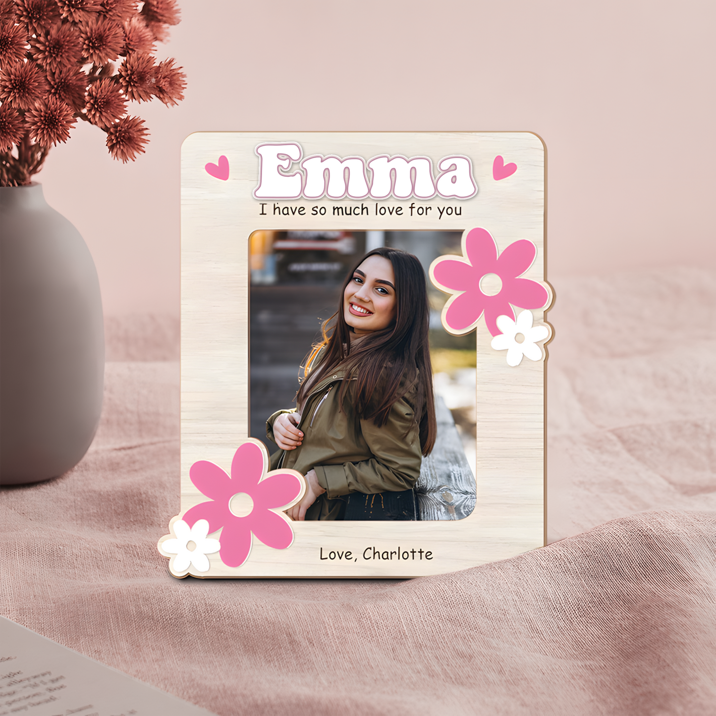 PAIRSONA Customized 4-Layered Photo Fridge Magnet – Personalized Gift for Couples, Family, Friends