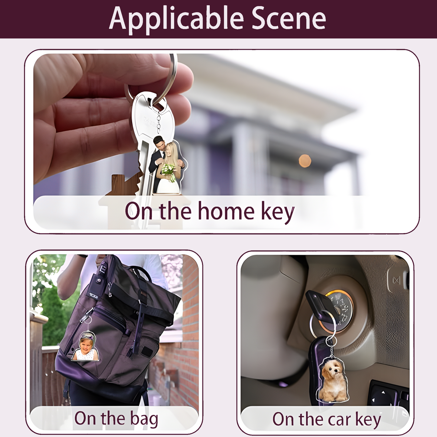 Pairsona Personalized Photo Keychain - Custom Gift for Loved Ones