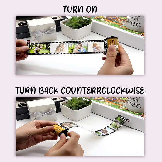 Pairsona Customized Photo Film Keychain – Personalized Roll Keychain Gift for Boyfriend, Girlfriend, Family