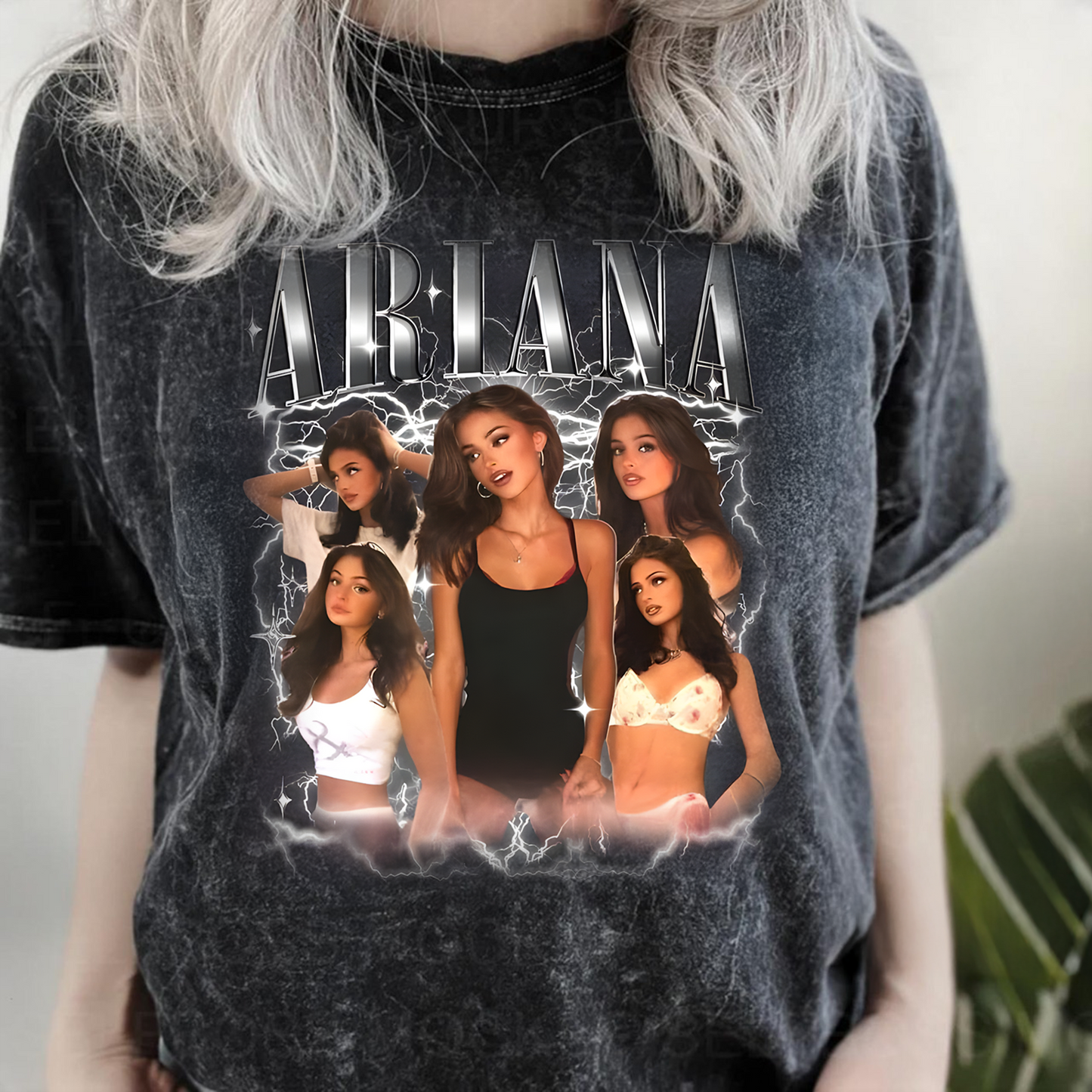 Personalized Cotton Washed Tee - Custom Text & Photo T-Shirt