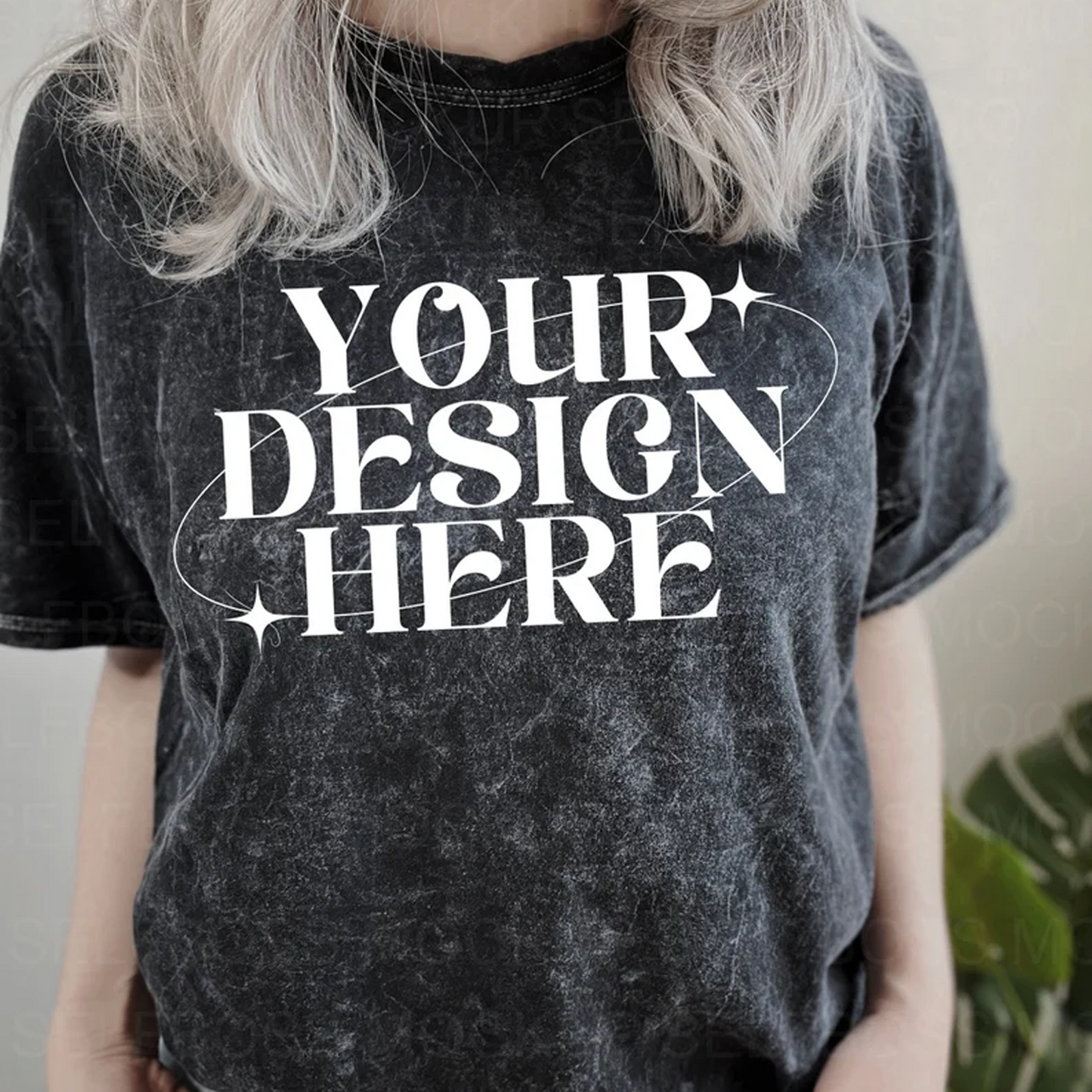 Personalized Cotton Washed Tee - Custom Text & Photo T-Shirt