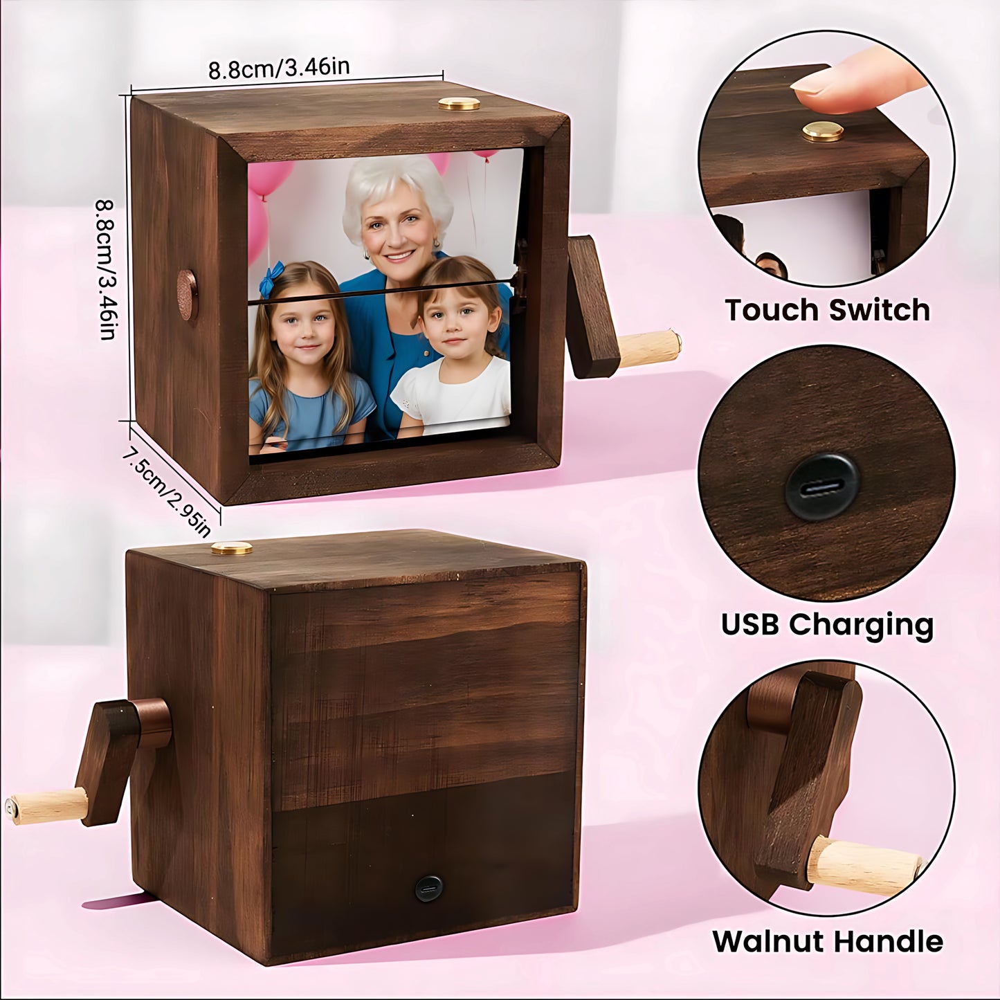 PAIRSONA [FREE GIFT INCLUDED] Customized Photos Flipbook Frame Box (With Light)