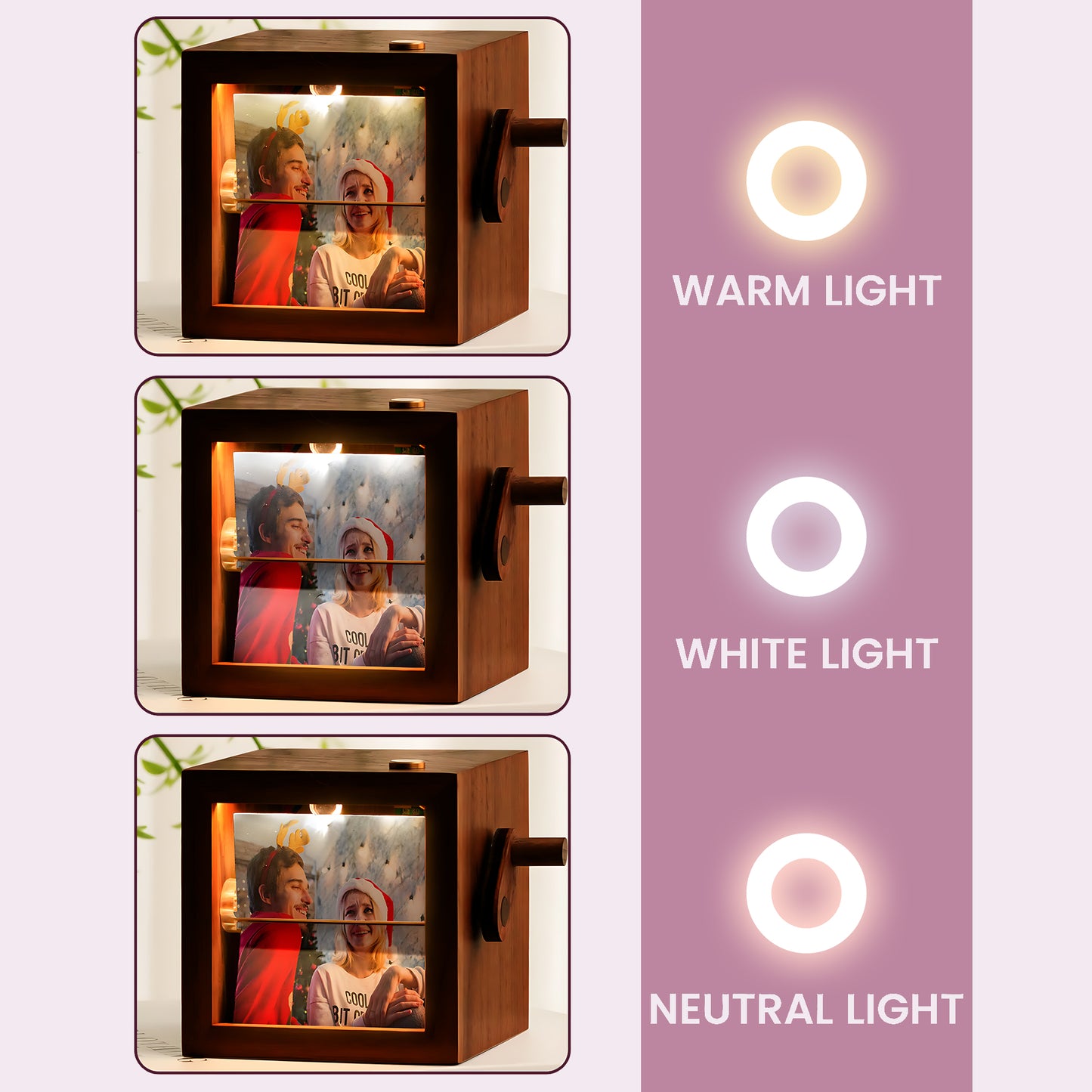 PAIRSONA [FREE GIFT INCLUDED] Customized Photos Flipbook Frame Box (With Light)