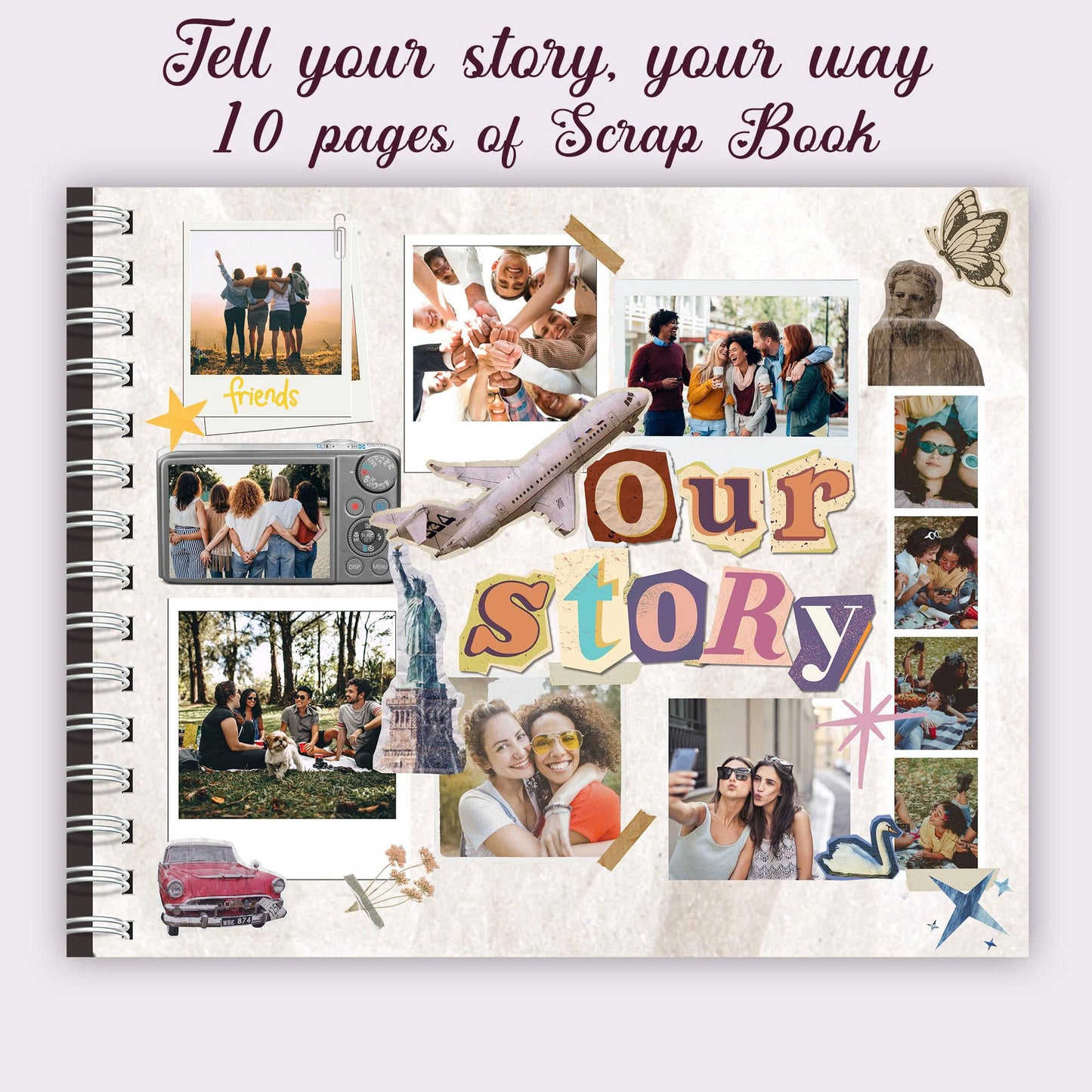 PAIRSONA 10 Pages Digital Scrapbook Template (FREE If You Buy One of Our Product)